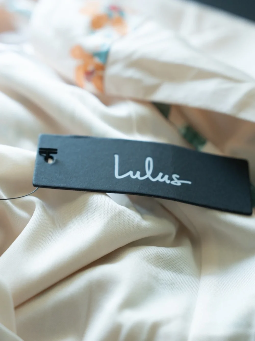 Lulus - Still‎ The One Floral Faux Wrap Gown In Cream Floral Print